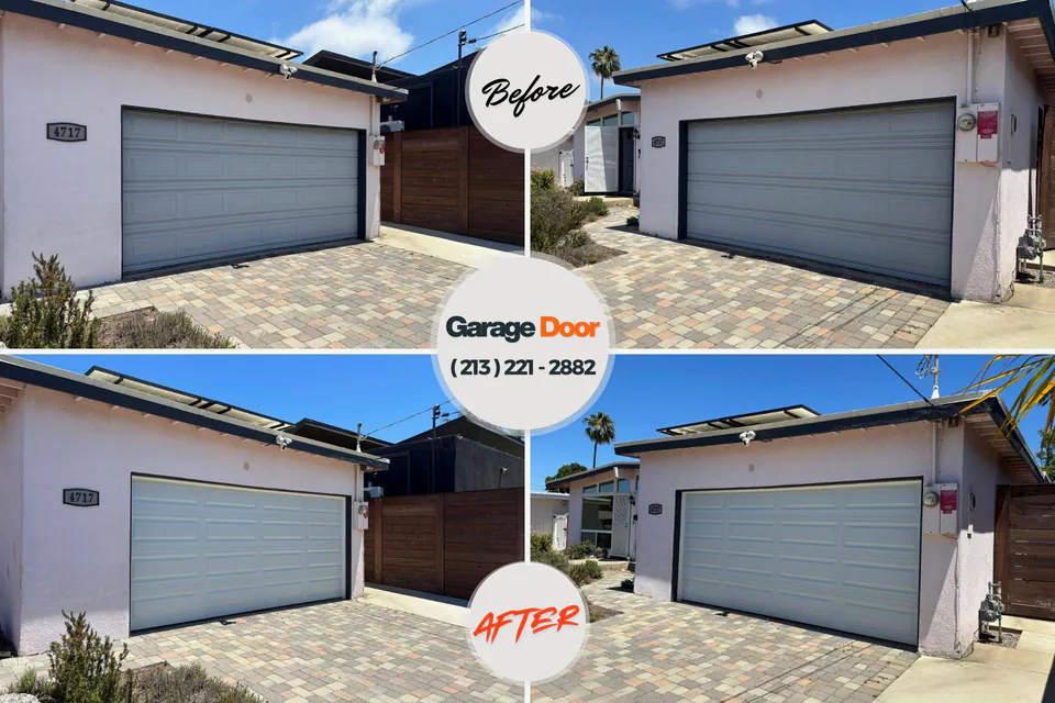 Before and after: garage door repair Grandview Plaza, KS